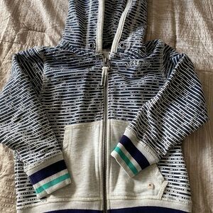 Boys zipper front hoodie jacket